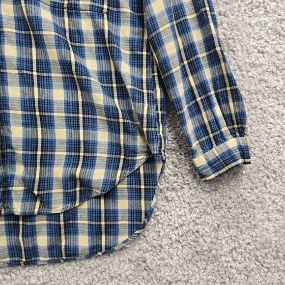 Denim & Supply Shirt Womens Large Blue Plaid Button Up Long Sleeve Casual Fall - Picture 3 of 12